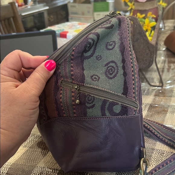 Purple and tapestry mini Backpack